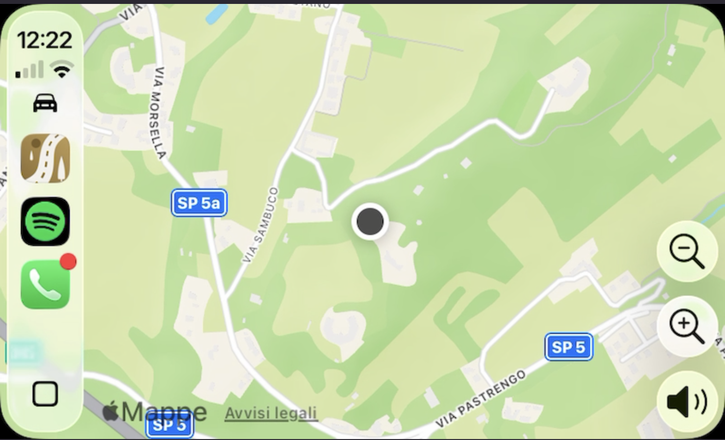 LiW su CarPlay: il percorso protetto sul display dell'auto